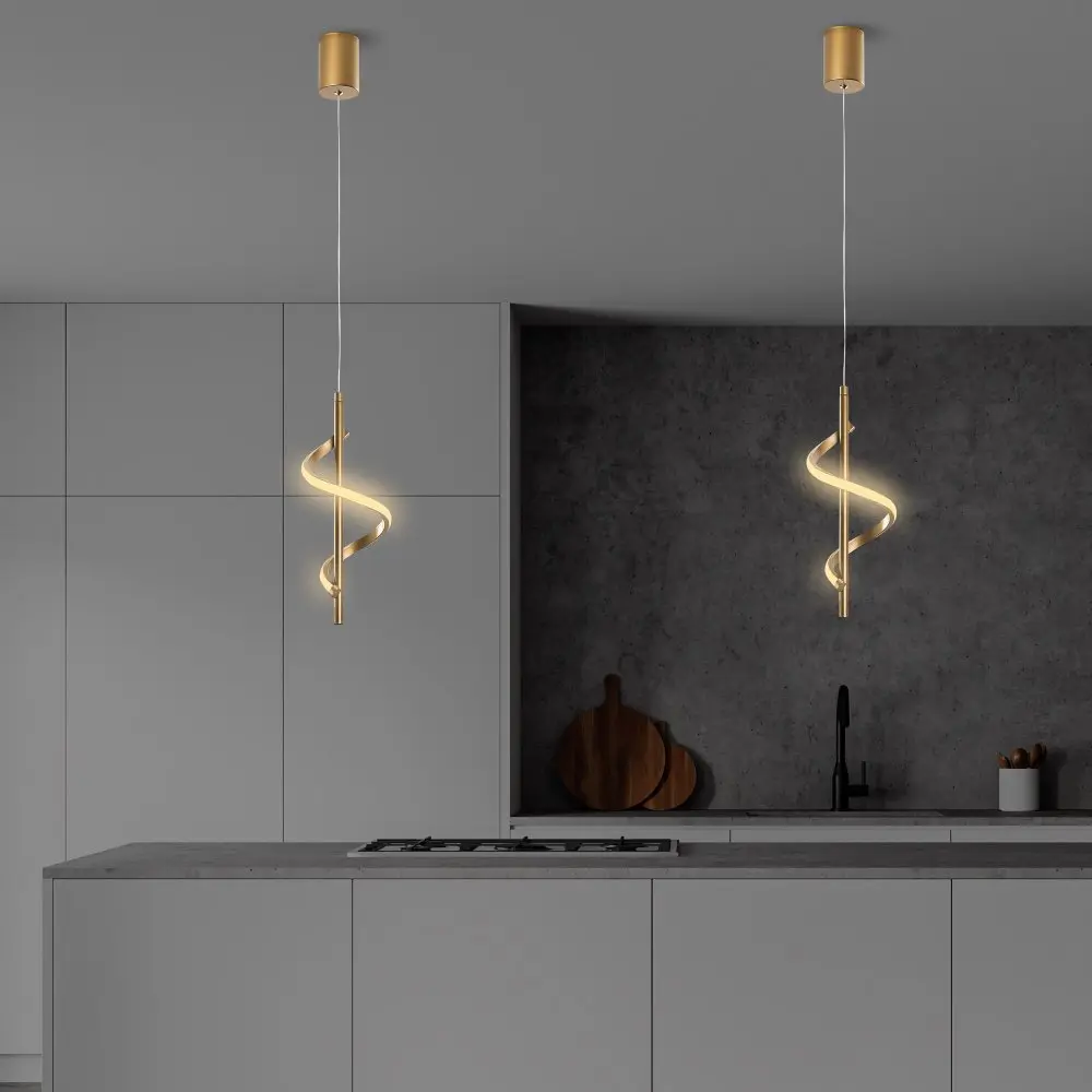 LED závěsné svítidlo ve zlaté barvě ø 16 cm Likma – Opviq lights