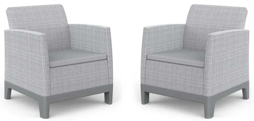Záhradné kreslo 2 ks SCANDI FORMA DUO Rojaplast