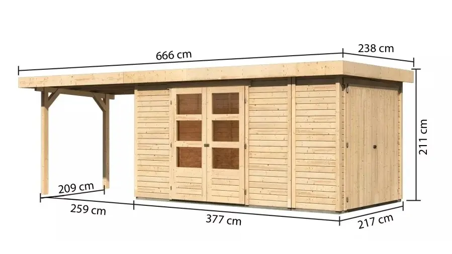 Dřevěný zahradní domek RETOLA 5 Lanitplast