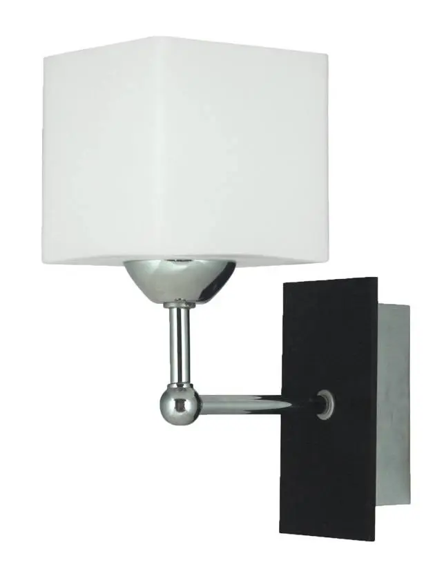 Nástěnná lampa Cubetto E27 dřevo+chrom