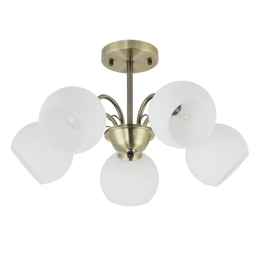 Závěsná lampa NESTOR Patina 5x40W E27 bílé stínidlo