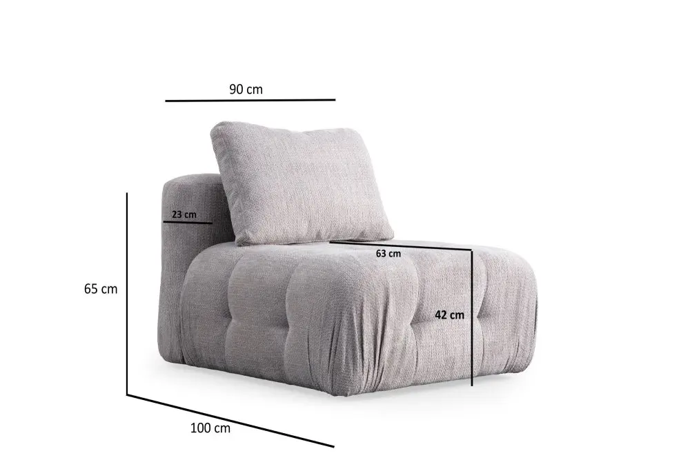 Křeslo / Jednomístná pohovka Amaris O1 - Light Grey