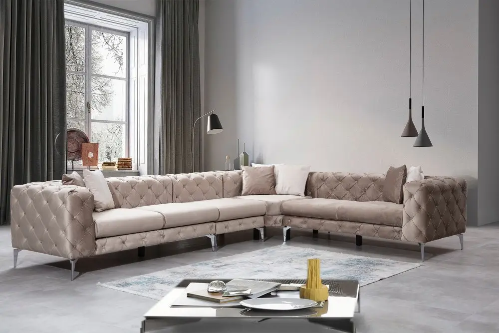 Rohová sedací souprava Como Corner Right - Beige