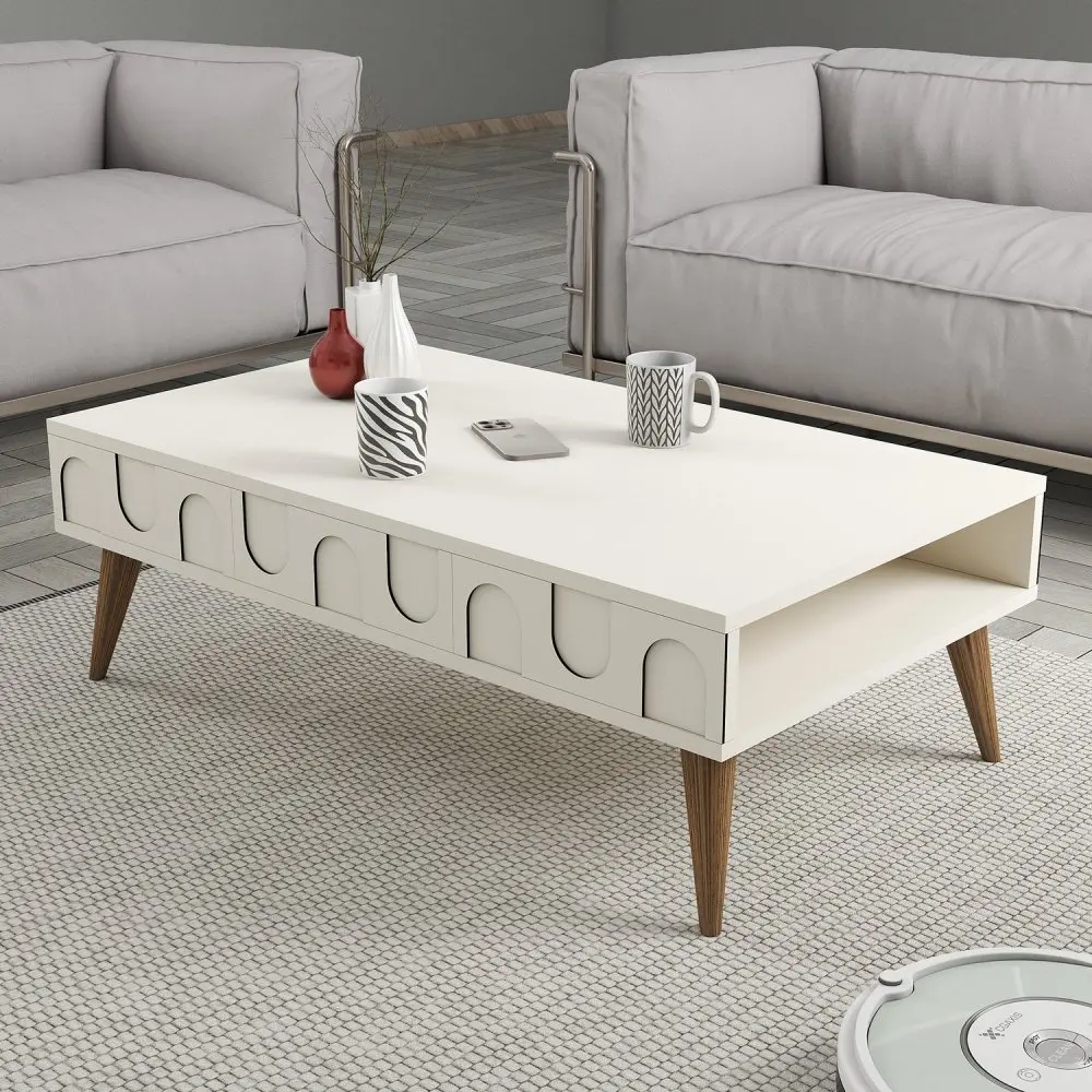 Konferenční stolek Lyon 34 - Cream, Walnut