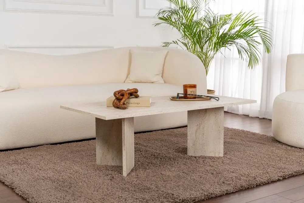 Konferenční stolek Sabin - Travertine