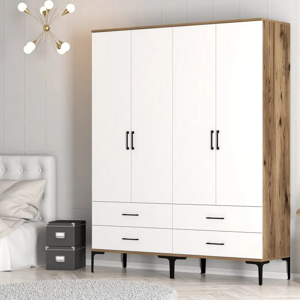 Šatní skříň Kumsal TT - Walnut, White