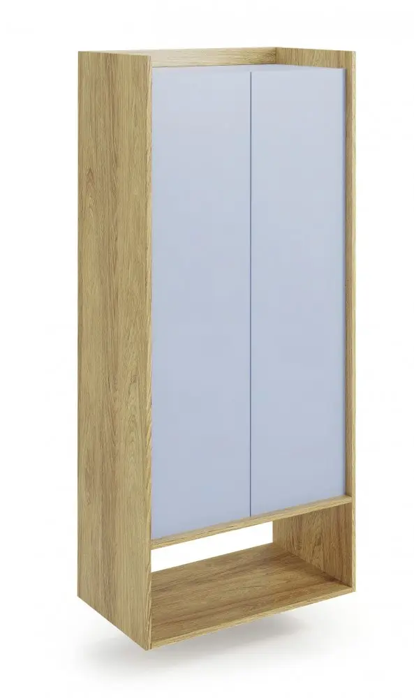 HALMAR Regál MOBIUS 2D přírodní ořech/nebesky modrá