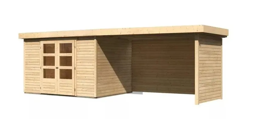 Dřevěný zahradní domek ASKOLA 5 s přístavkem 280 Lanitplast