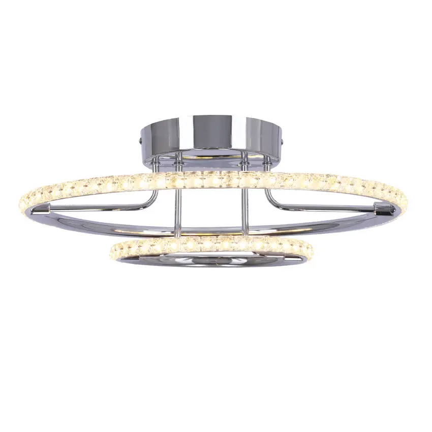 Kulaté LED stropní svítidlo chromové stropní svítidlo 36W 3000K Adel