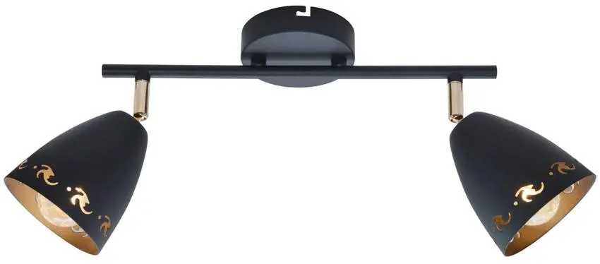 Černá nástěnná lampa Coty E14