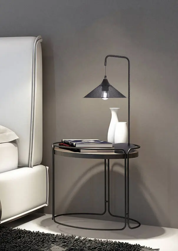 Stolní lampa kovová černá Kiruna Ledea