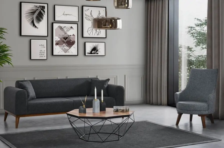 Trojmístná rozkládací pohovka Cofi 3 Seater - Anthracite