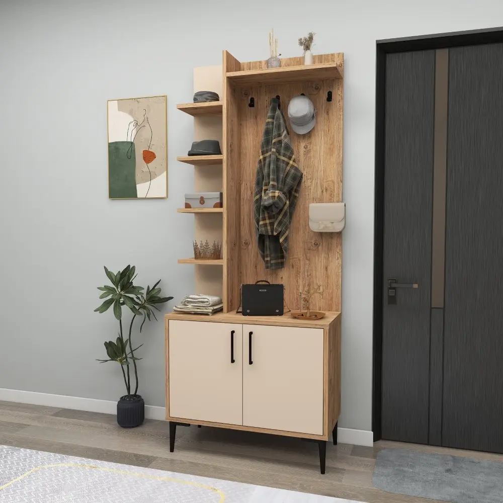 Předsíňová stěna Julendor - Atlantic Pine, Beige