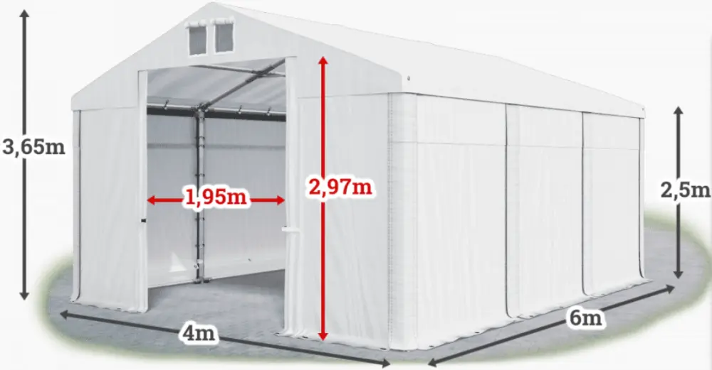 Skladový stan 4x6m PROFI