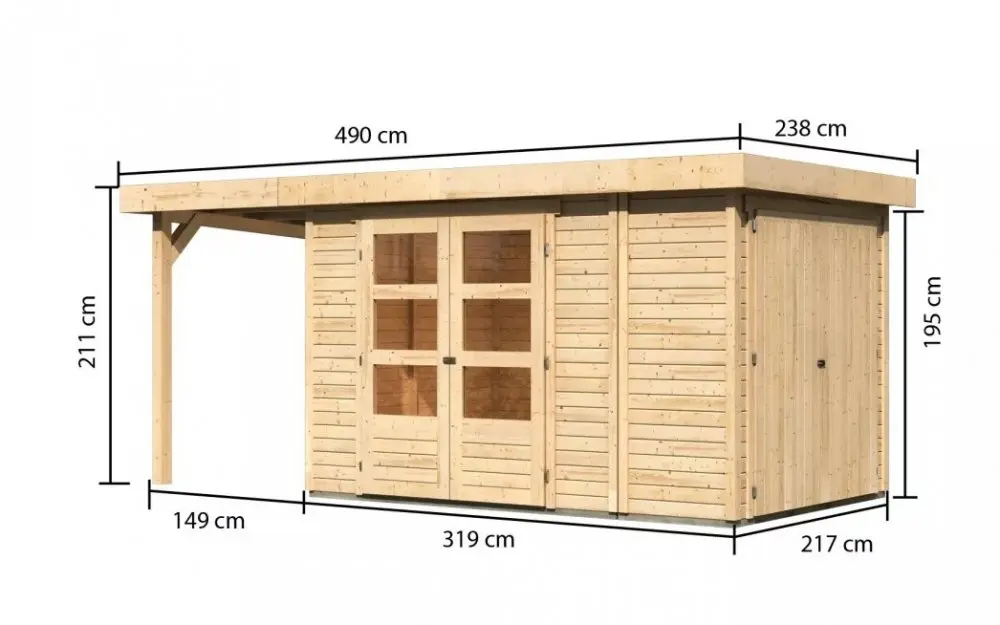 Dřevěný zahradní domek RETOLA 3 Lanitplast