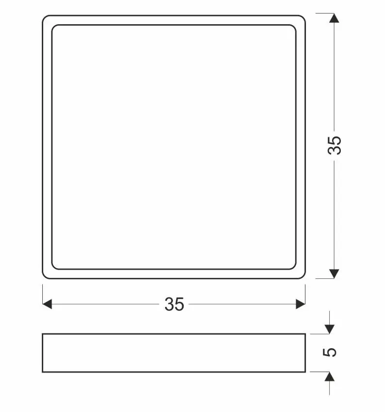 Stropní lampa Quattro čtvercová perleťová stropní lampa 35x35 18W LED 4000K bílé stínidlo