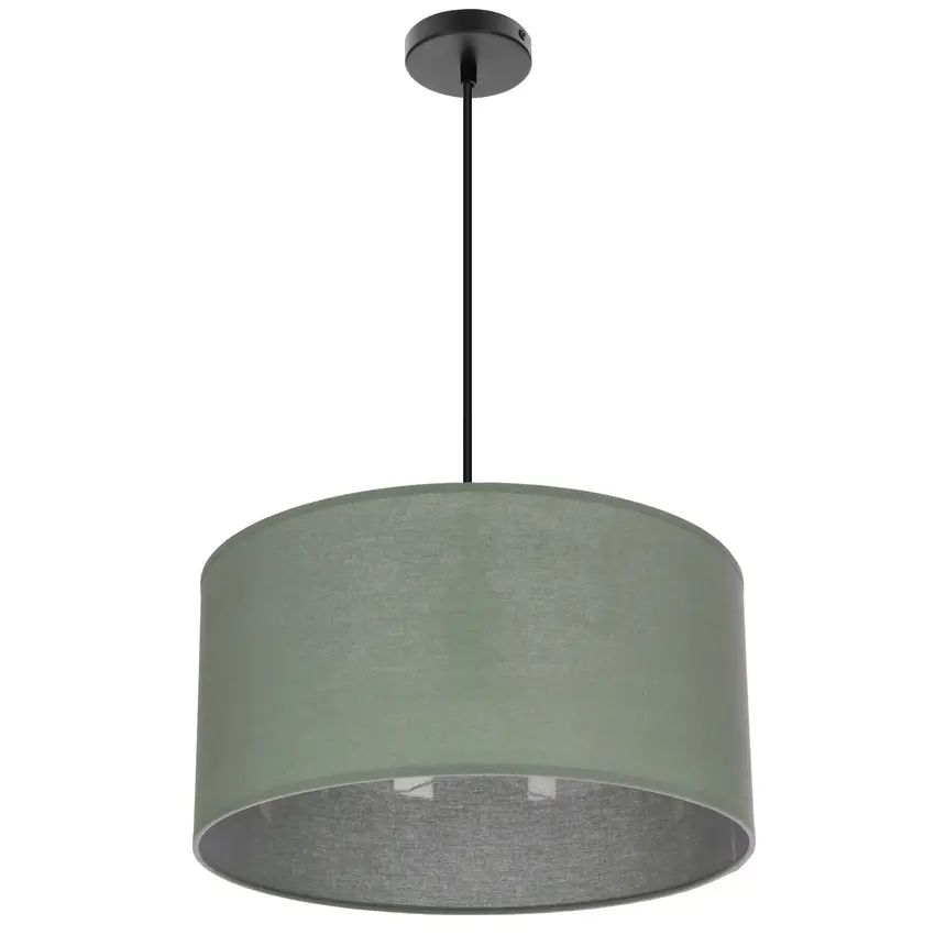 Závěsná lampa SHANTI černá 1x40 E27 mátové stínidlo