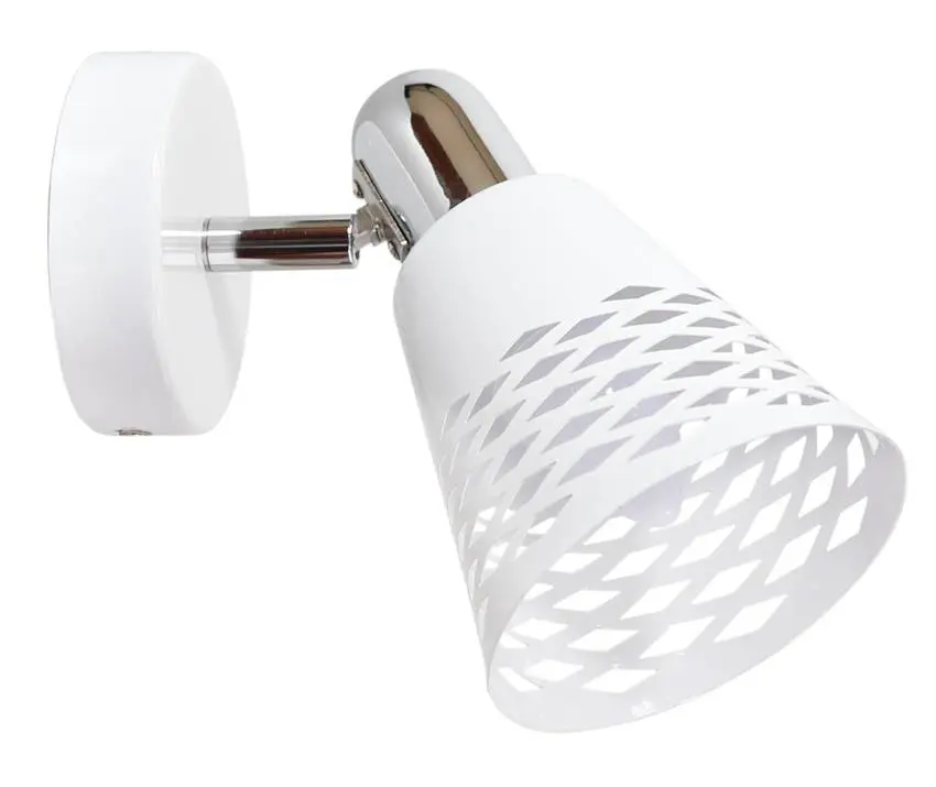 Nástěnná lampa bílá/chrom nastavitelná 1X40W E14 Discovery