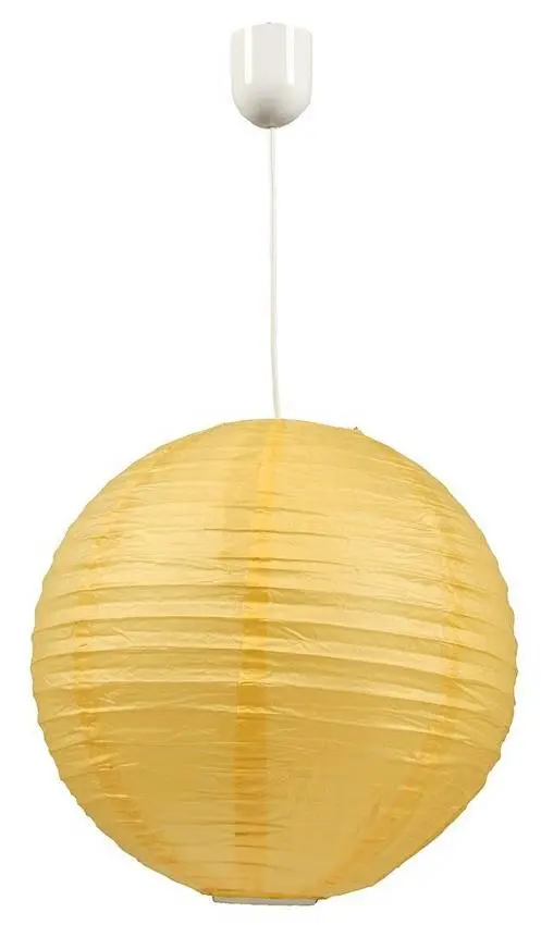 Stropní lampa Kokon papírová koule žlutá 60W/kabel