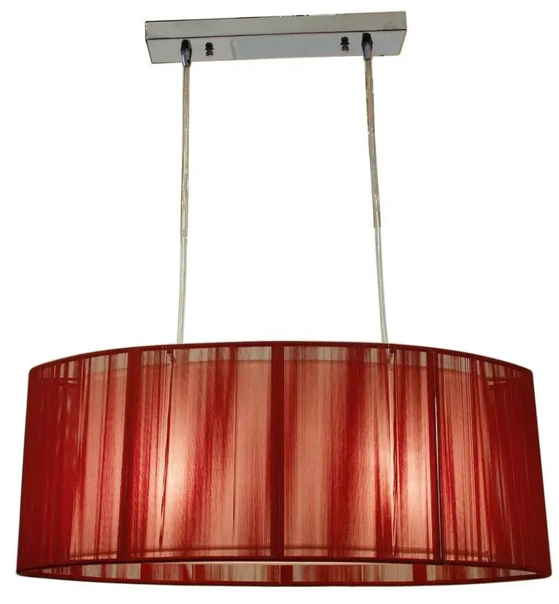 Stropní lampa Artemis 2X60W E27 červená