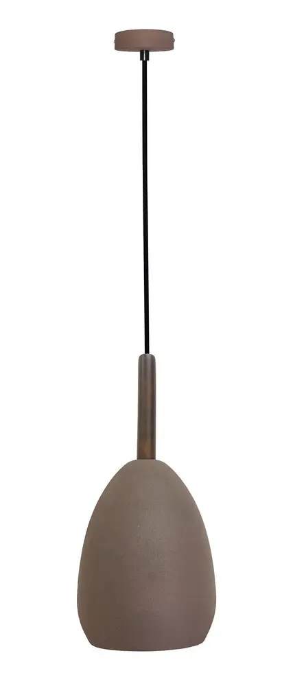 Závěsná lampa hnědá kov/dřevo E27 Flen Ledea
