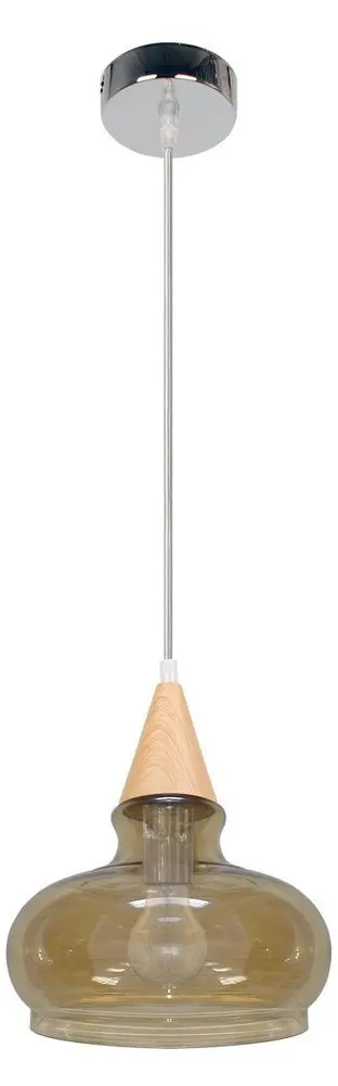 Skleněná závěsná lampa, kouřové stínidlo, 60W, E27, Enriks 1