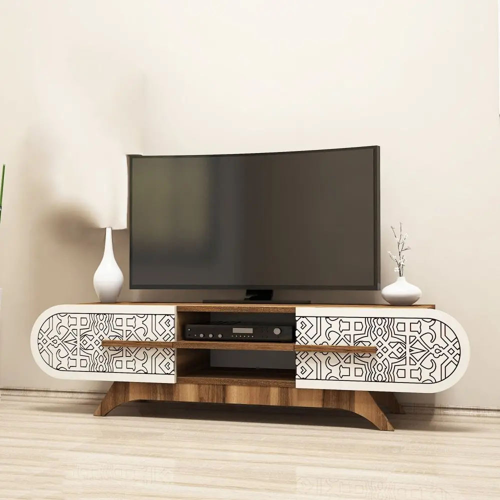 TV stolek Defne - Walnut Cream