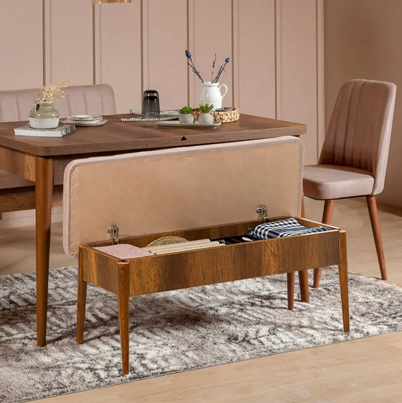 Lavice Vina Bench Walnut, Stone