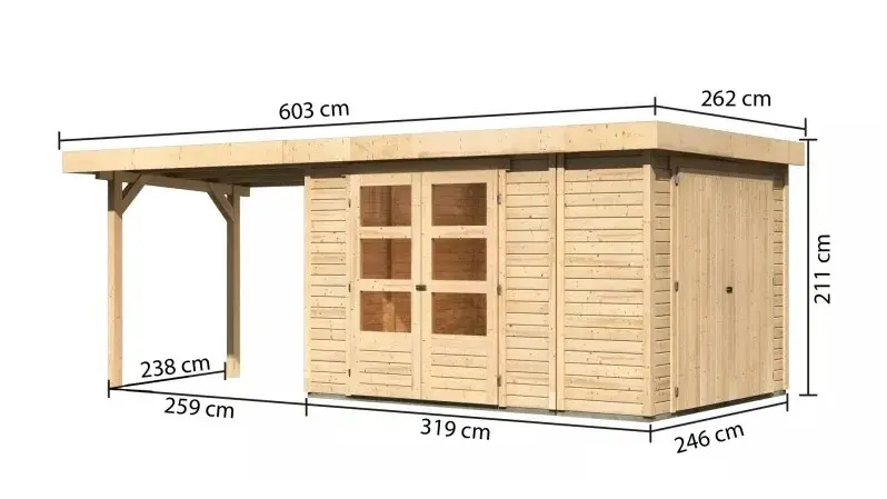 Dřevěný zahradní domek RETOLA 4 Lanitplast