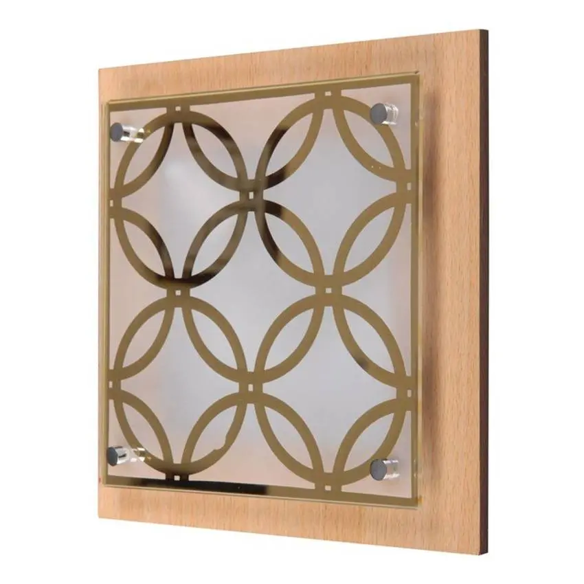 Nástěnná/stropní lampa 24x24cm 60W E27 v kruzích Planta