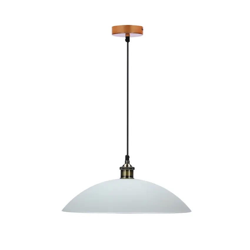 Závěsná lampa Dexter 2, měděná, 1x60W, stínidlo E27, bílá