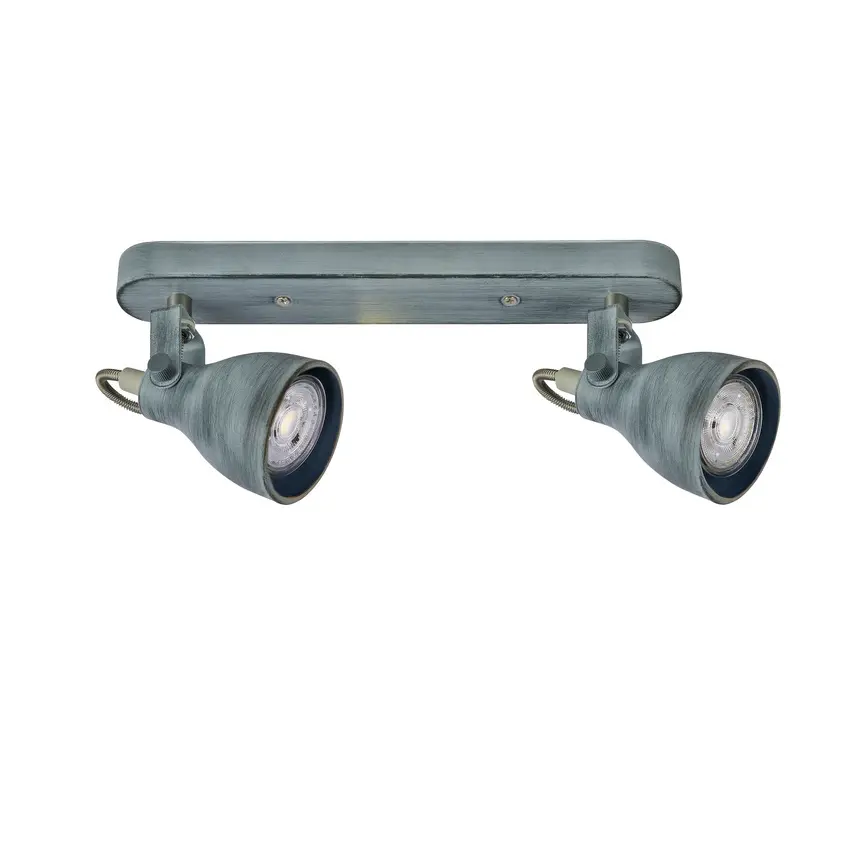 Nástěnná lampa 2X40W GU10 matně šedá, jasan