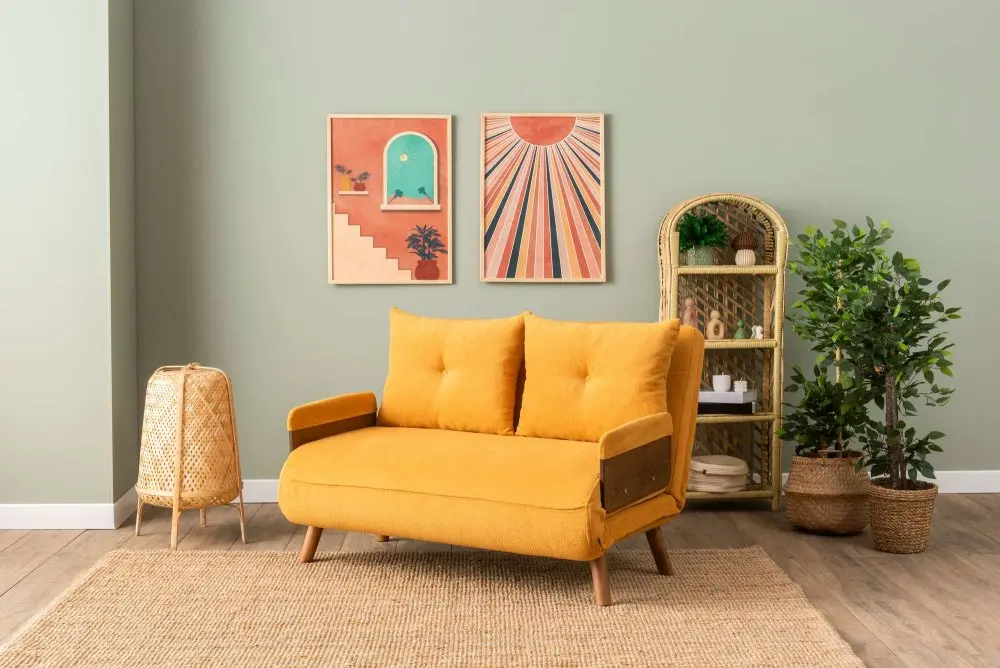 Dvoumístná rozkládací pohovka Cosmo 2-Seater - Bohemian Mustard