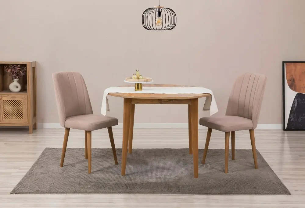 Jídelní set s rozkládacím stolem a židlemi (3 kusy) Vina 0900 - Atlantic Pine, Stone