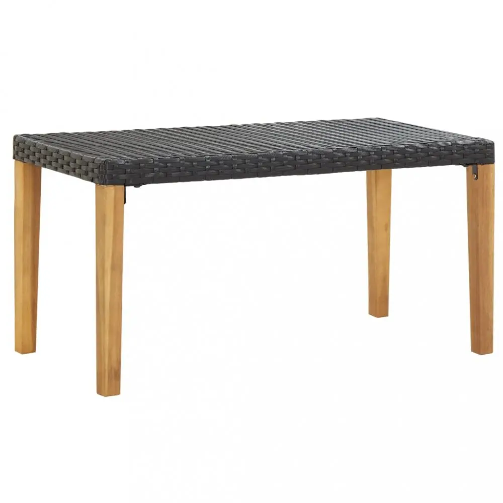 Zahradní lavice 120 cm polyratan / akácie Dekorhome