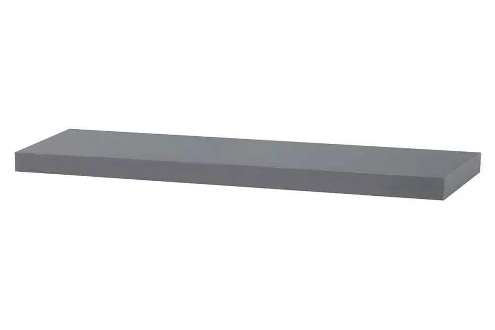 Nástěnná police 80 cm šedá P-005 GREY lesk