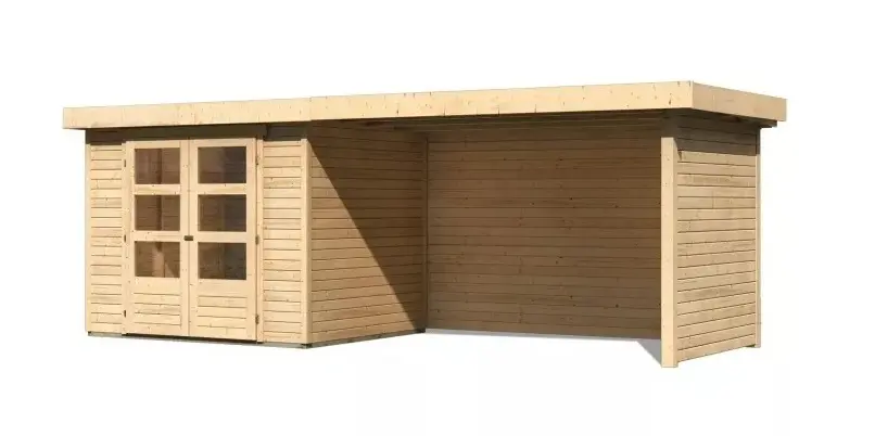 Dřevěný zahradní domek ASKOLA 3 s přístavkem 280 Lanitplast