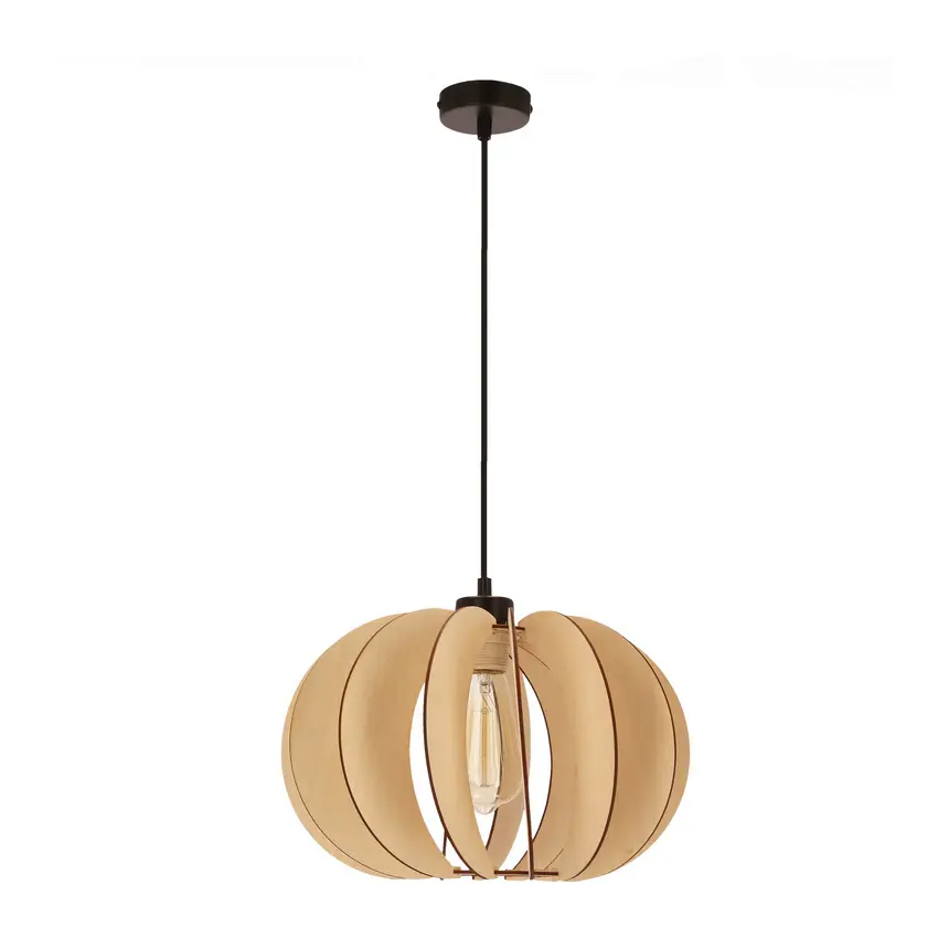 Závěsná lampa eco 2 1x40 E27 dřevěné stínidlo