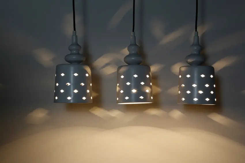 Závěsná lampa 3xE27 51cm bílá ocel HAMP