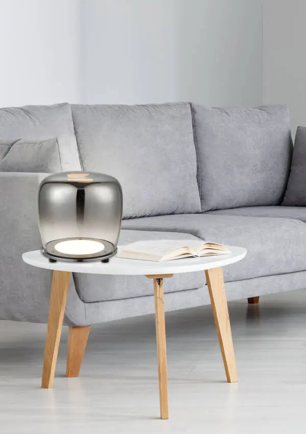 Stojací lampa černá skleněná LED 17cm Berloz Ledea