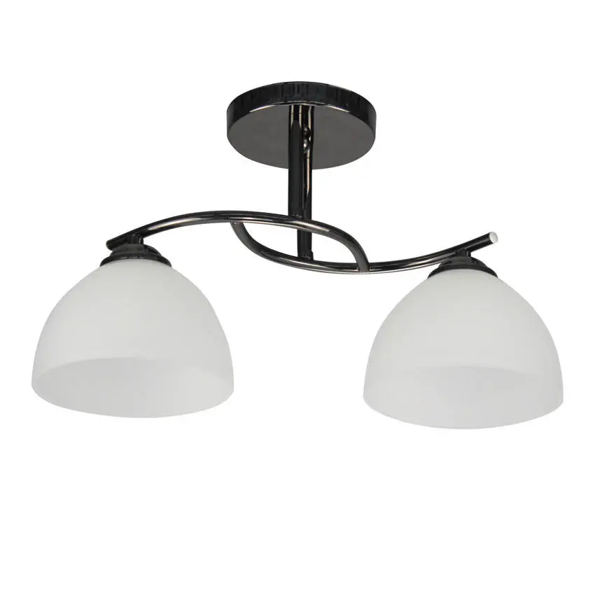 Stropní lampa Gracja Černá perla 2X40 E27 Bílé stínidlo