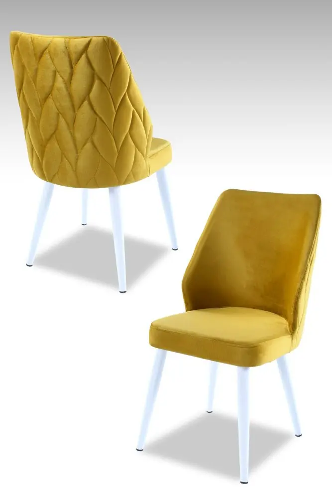 Sada židlí (2 kusy) Pufi - Yellow, White