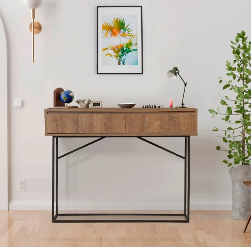 Hanah Home Konzolový stolek Mia 120 cm ořech