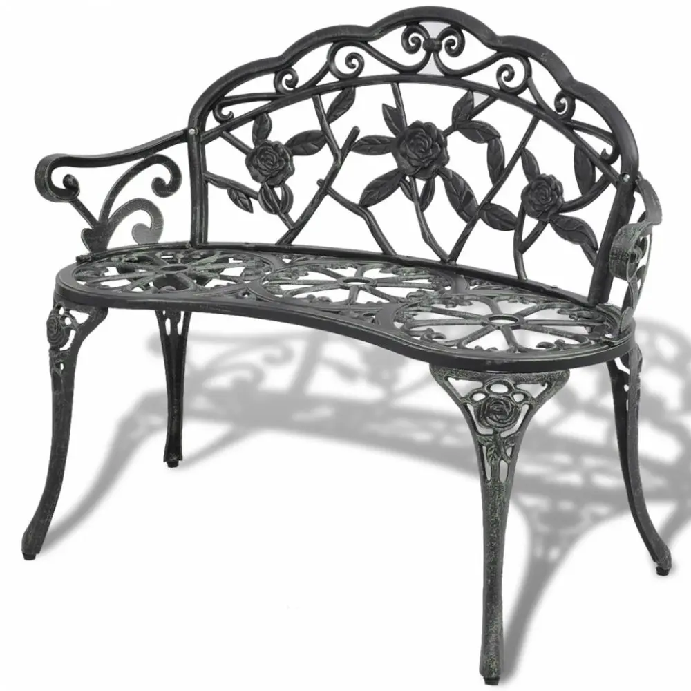 Zahradní lavice 100 cm litý hliník Dekorhome