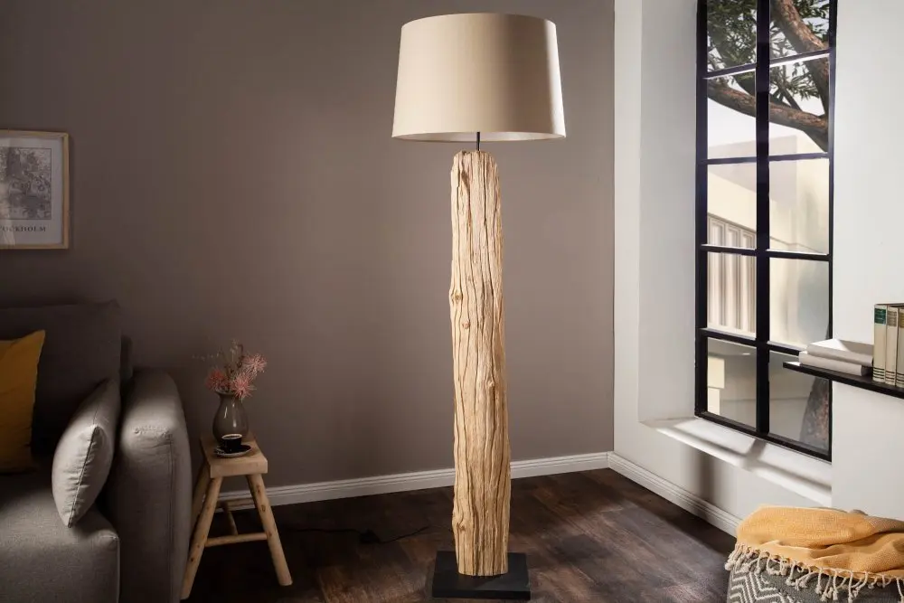 Estila Designová stylová stojací lampa Treibholz