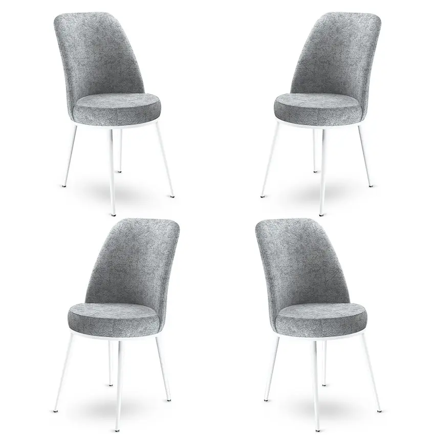 Sada židlí (4 kusy) Dexa - Grey, White