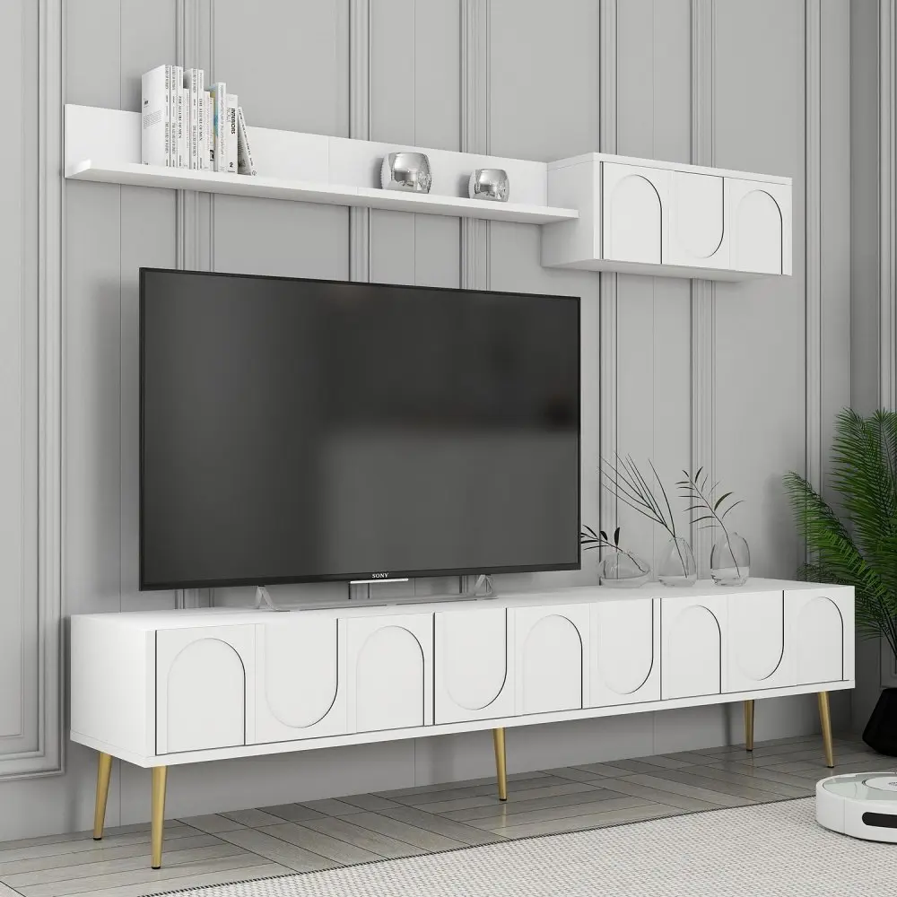 TV stěna / Sestava pod TV Lyon 2 - White, Gold