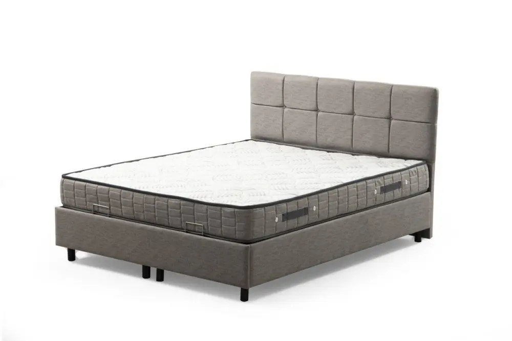 Rám jednolůžkové postele s čelem Vitalia 90 x 190 - Light Grey