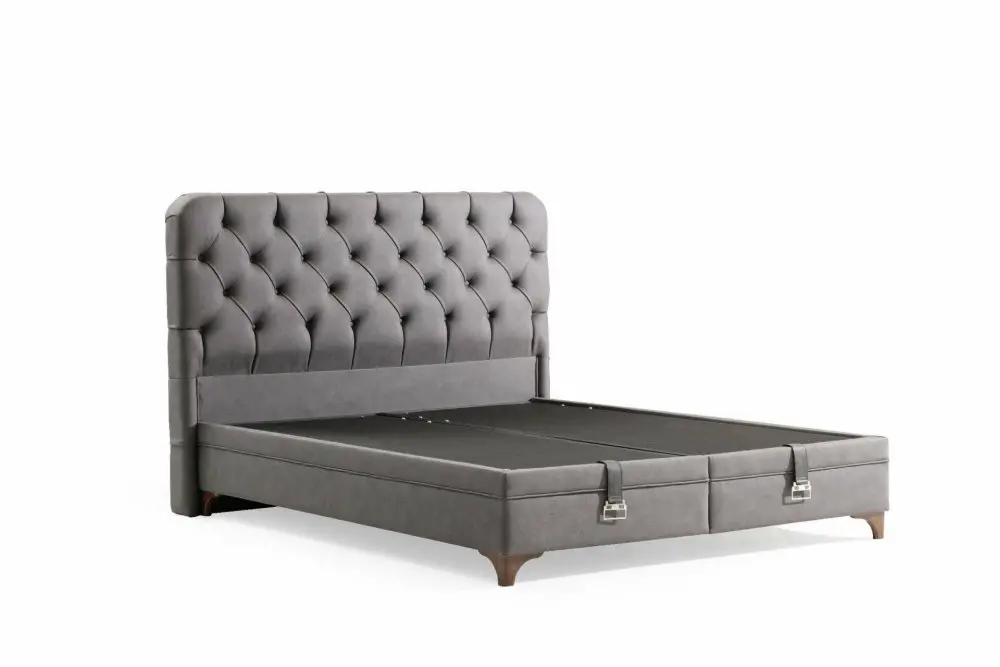 Rám dvoulůžkové postele s čelem Samira 150 x 200 - Grey