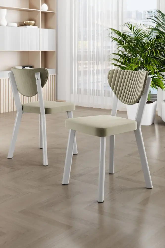 Sada židlí (6 kusů) Arfe - Cream, White